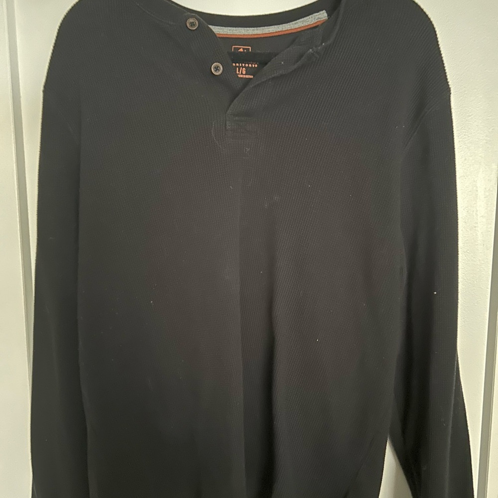 Northwest Black Long Sleeve Henley